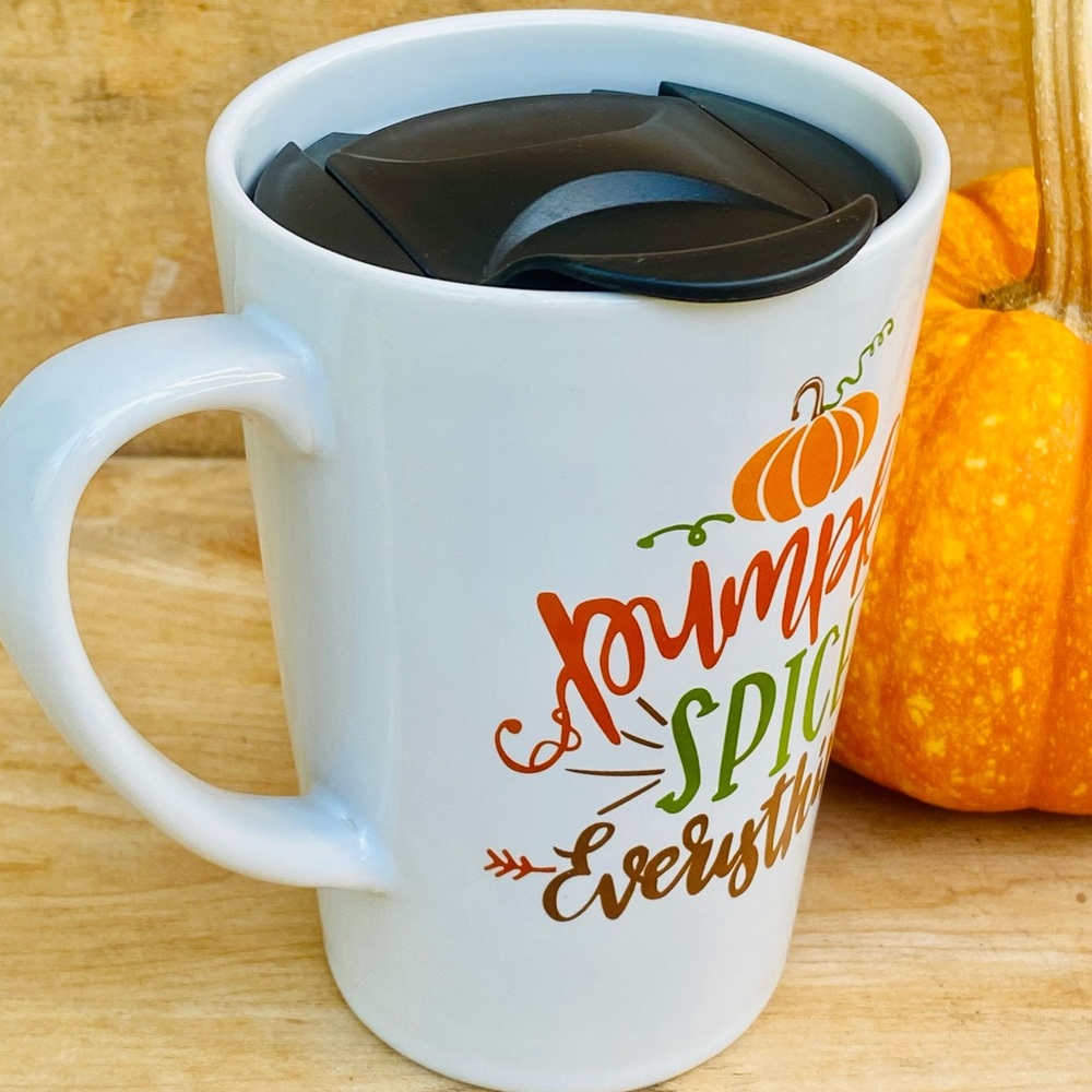 Pumpkin Spice Everything Stoneware Travel Mug - Picture 3 of 6
